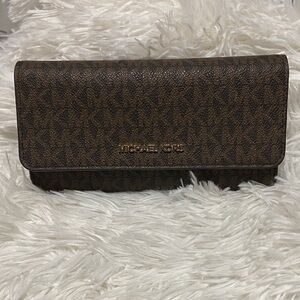 Michael Kors Signature Brown Trifold Wallet